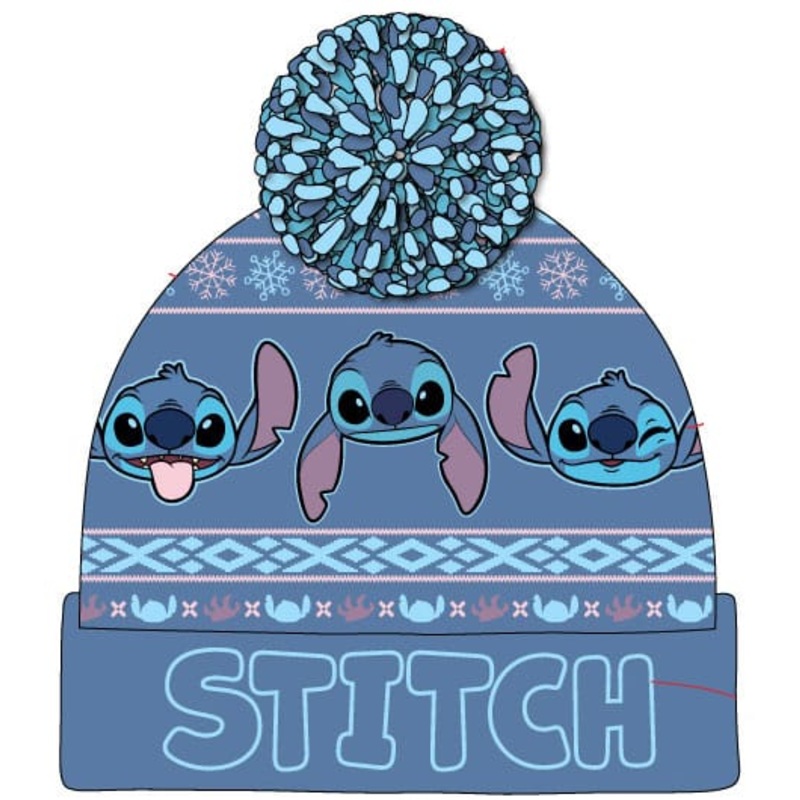 Lilo & Stitch Pom-Pom Beanie Dark Blue