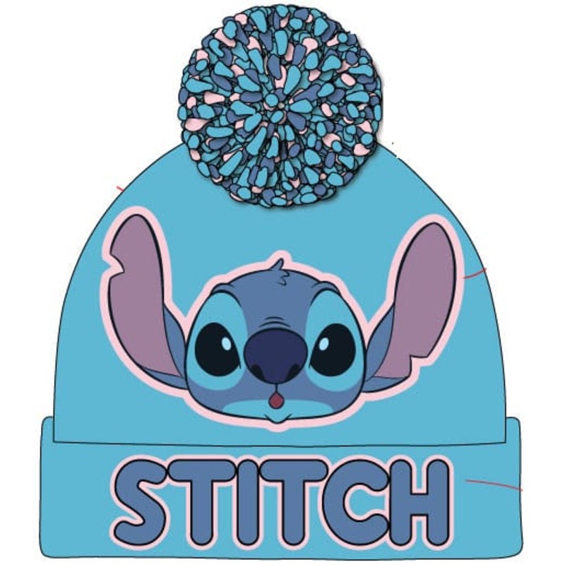 Lilo & Stitch Pom-Pom Beanie Light Blue