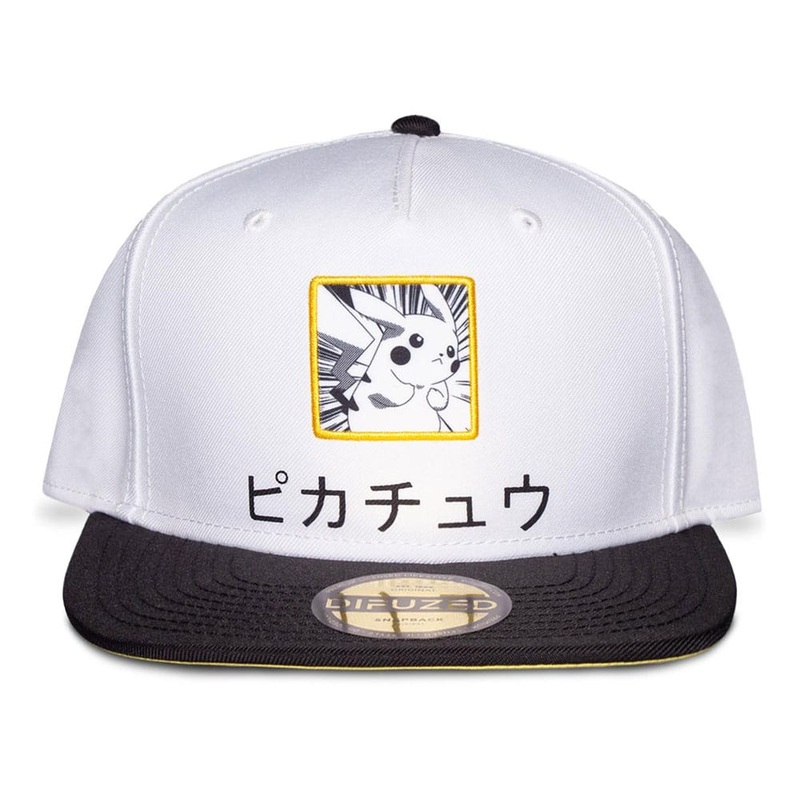 Pokmon Snapback Cap Pikachu Black, White, Yellow