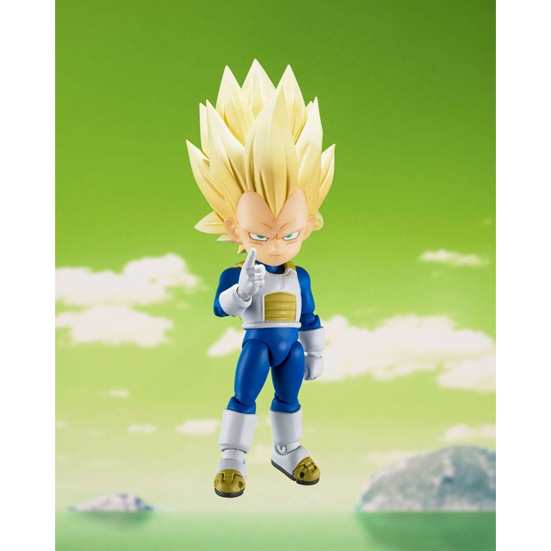Dragon Ball S.H.Figuarts Action Figure Super Saiyan 3 Vegeta (mini) Daima 8 cm