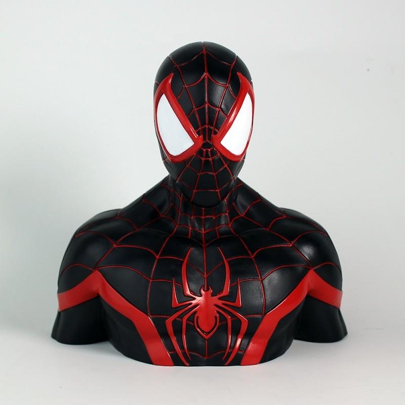 MARVEL - Tirelire Boite Blister - Miles Morales Deluxe Bust 20 cm