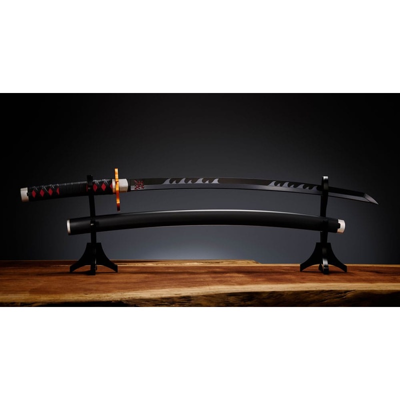 Demon Slayer: Kimetsu no Yaiba Proplica Replica 1/1 Nichirin Sword (Tanjiro Kamado) Kyojuro Rengokus Sword Gueard Ver. 88 cm