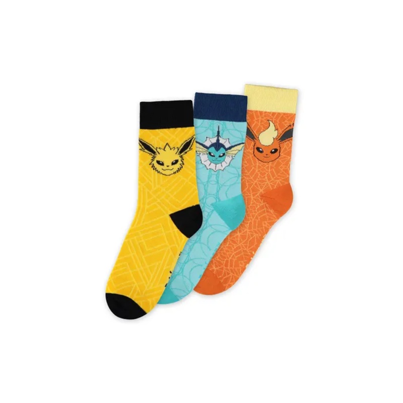 POKEMON - Eevee Evolution - Pack of 3 pairs of socks (T39-42)